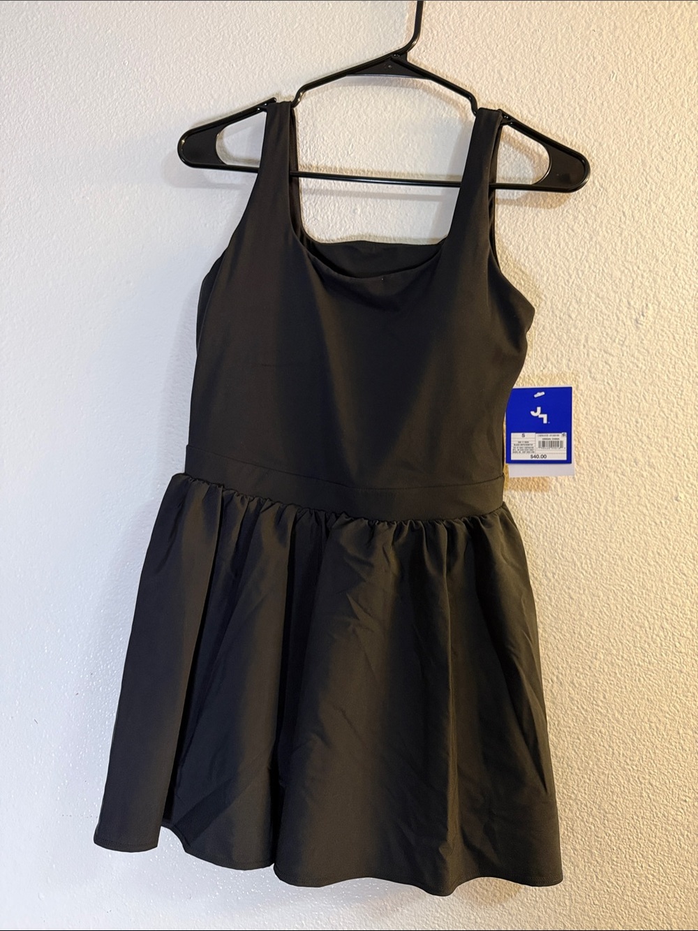 JoyLab Black Sleeveless Fit-and-Flare Romper